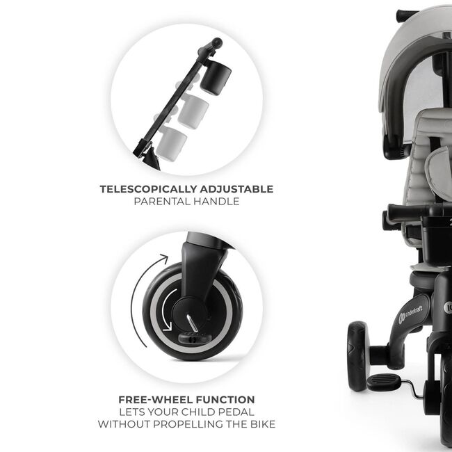 TRICICLETA KINDERKRAFT JAZZ 2, GREY VIVKRJAZZ02GRY0000