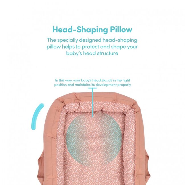 Co-sleeper anti-reflux Salmon Pink SeviBebe BBKSEV_273-16