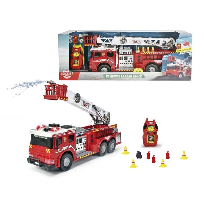 DICKIE MASINA DE POMPIERI CU TELECOMANDA PULVERIZATOR DE APA SI SCARA 62CM VIV203719022038