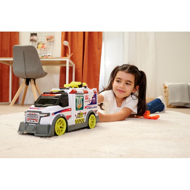 DICKIE TOYS AMBULANTA CU LUMINI SI SUNETE 35.5CM VIV203307003