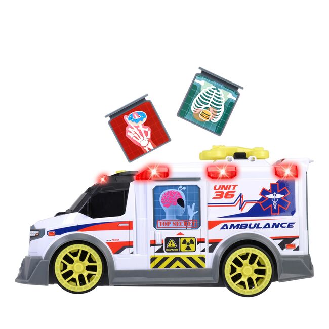 DICKIE TOYS AMBULANTA CU LUMINI SI SUNETE 35.5CM VIV203307003
