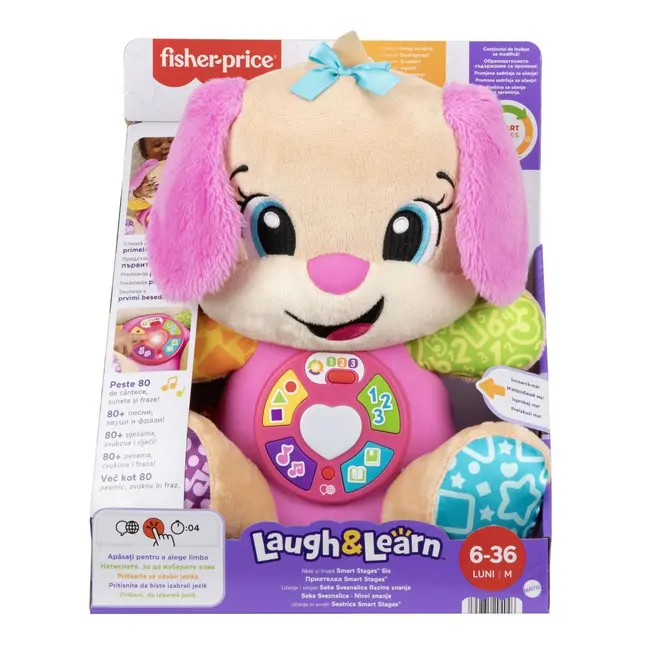 FISHER PRICE CATELUSA INTERACTIV CU URECHI ROZ RADE SI INVATA VIVMTJFD33