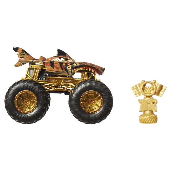 HOT WHEELS MONSTER TRUCK 50 BIGFOOT TROPHY CHAMPIONS MASINUTA HW TIGER SHARK SCARA 1 LA 64 VIVMTJDV96_JDW02