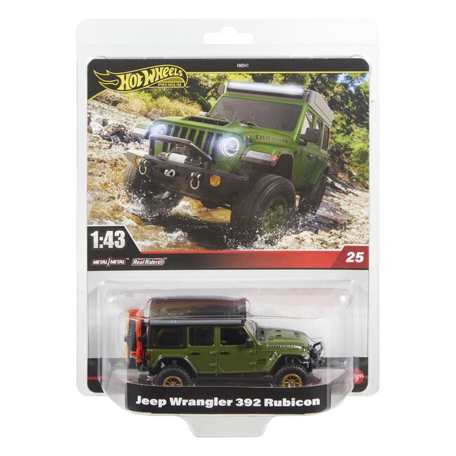 HOT WHEELS PREMIUM REAL RIDERS MASINUTA METALICA JEEP WRANGLER 392 RUBICON SCARA 1 LA 43 VIVMTHMD41_HWT19
