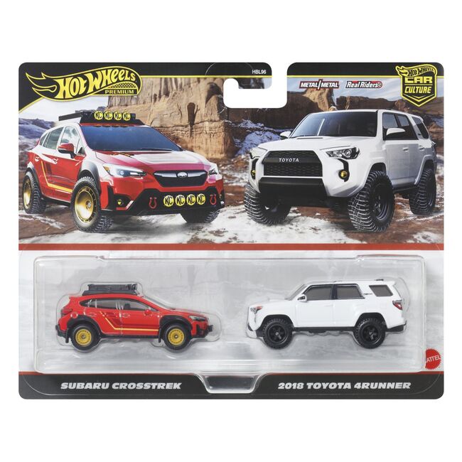 HOT WHEELS PREMIUM SET 2 MASINUTE METALICE SUBARU CROSSTREK SI TOYOTA 4RUNNER  2018 SCARA 1 LA 64 VIVMTHBL96_JBK98