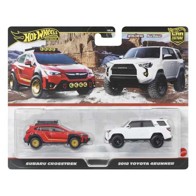 HOT WHEELS PREMIUM SET 2 MASINUTE METALICE SUBARU CROSSTREK SI TOYOTA 4RUNNER  2018 SCARA 1 LA 64 VIVMTHBL96_JBK98