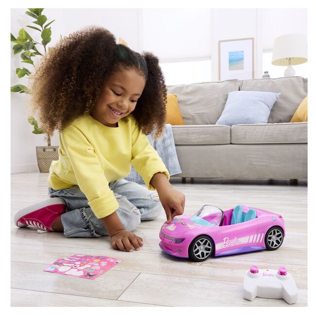 HOT WHEELS RC BARBIE MASINUTA CU TELECOMANDA CONVERTIBILA VIVMTJBH05