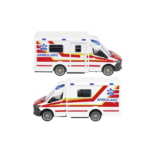 MAJORETTE AMBULANTA METALICA MERCEDES BENZ SPRINTER SCARA 1 LA 43 VIV8503712005038