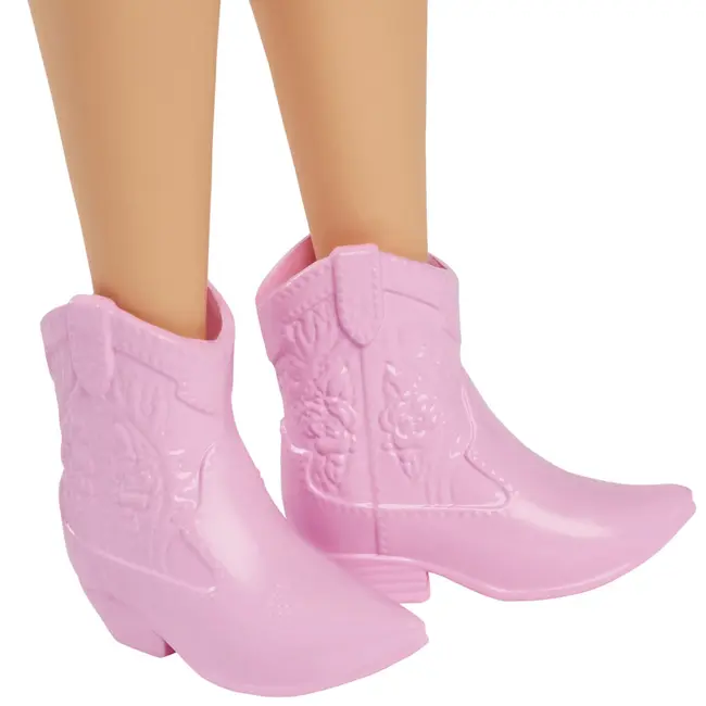 PAPUSA BARBIE FASHIONISTA CU PARUL MOV SI ROCHITA CU FLUTURASI VIVMTFBR37_HYT89