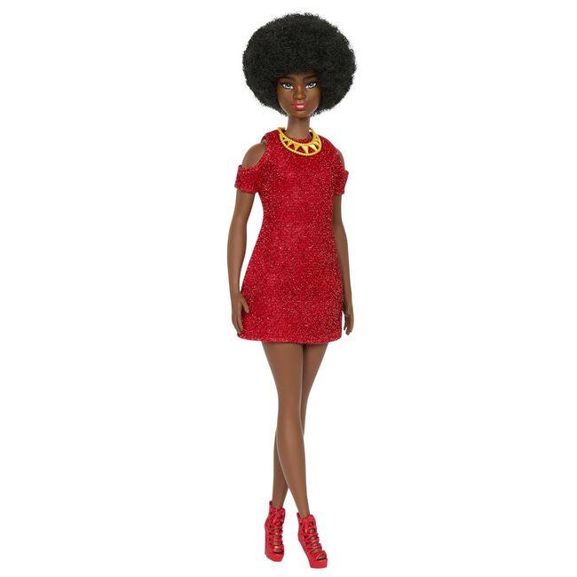 PAPUSA BARBIE FASHIONISTA MULATRA CU PAR AFRO VIVMTFBR37_HRH18