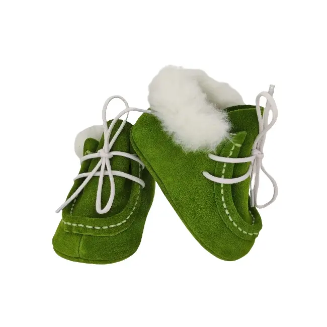 Botosei guler blana (Marime: 16, Culoare velur: Verde Herbal) BFOX10312/LB_VerdeHerbal_16