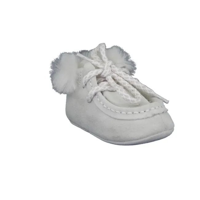 Botosei guler blana (Marime: 19, Culoare velur: Ivori Lamb) BFOX10312/LB_Ivori_19