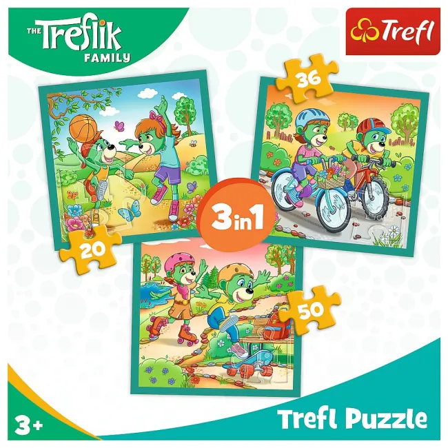 PUZZLE TREFL 3IN1 INTALNIREA FAMILIEI TREFELIK VIV34872
