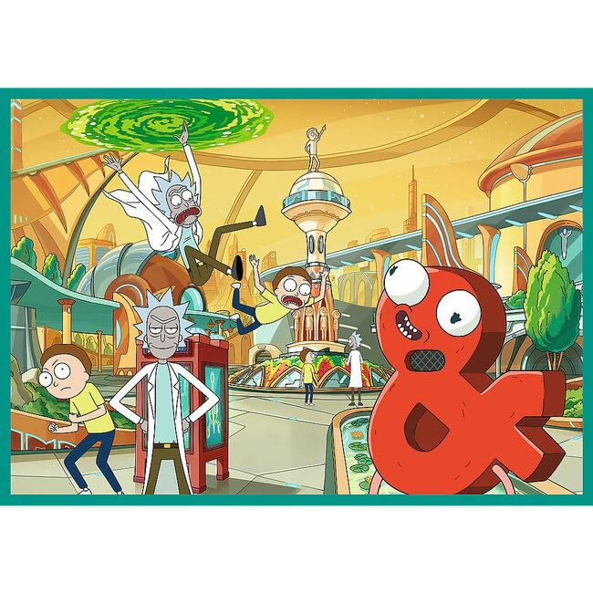 PUZZLE TREFL 4X250 LUMEA INTORTOCHEATA A LUI RICK SI MORTY VIV13338