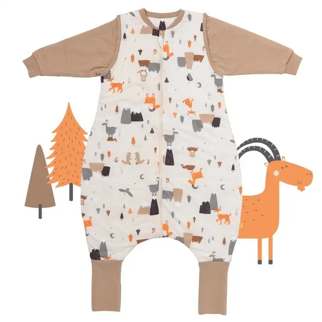 Sac de dormit cu picioruse si maneca lunga detasabila Mountain Animals 130 cm + manseta 1.0 Tog BBXCJ776-10FSN