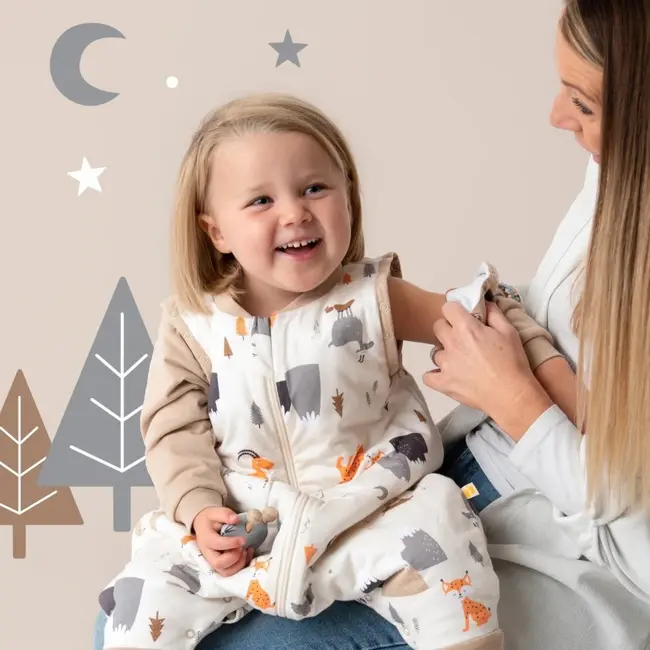 Sac de dormit cu picioruse si maneca lunga detasabila Mountain Animals 130 cm + manseta 1.0 Tog BBXCJ776-10FSN