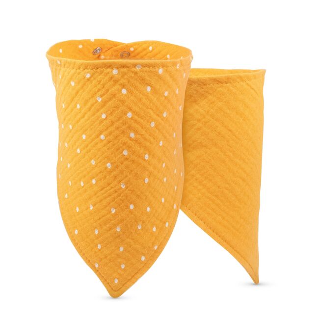 Bandana din muselina cu strat dublu baboo - 2 bucati, portocaliu, 0 luni+ ba11-028