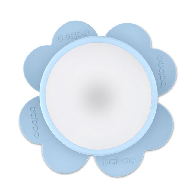Bol silicon cu ventuza baboo - bleu, 6 luni+ ba9-040