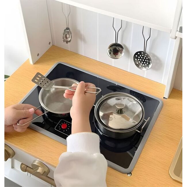 Bucatarie Mare Din Lemn Pentru Copii Cu Lumini, Sunete Si Accesorii Pjbmwokn0116dl