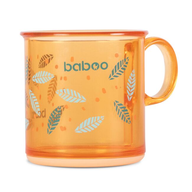 Cana cu fund antiderapant baboo - 170 ml, portocaliu, 12 luni+ ba8-028