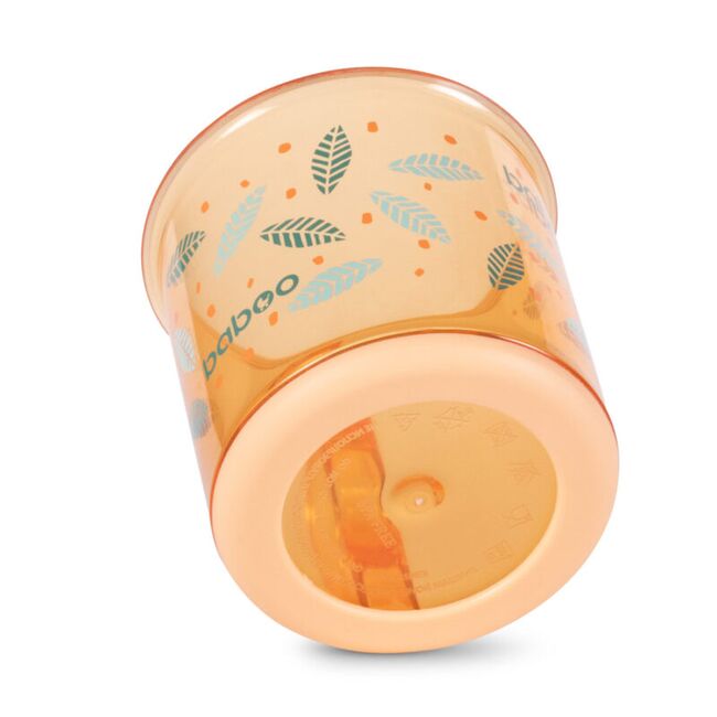 Cana cu fund antiderapant baboo - 170 ml, portocaliu, 12 luni+ ba8-028