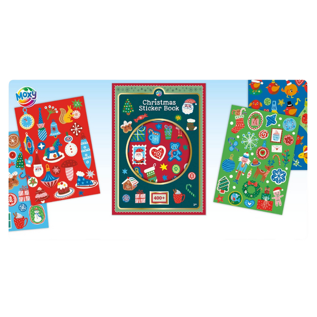 Carte cu abtibilduri - vine craciunul