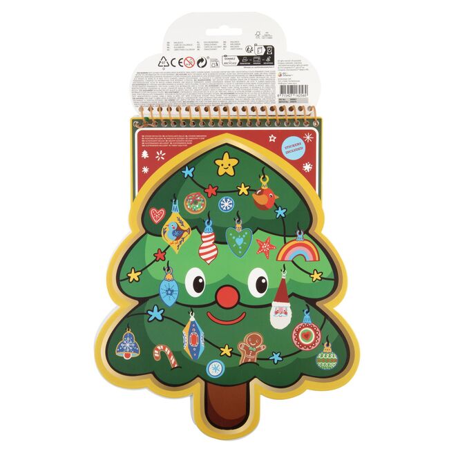 Carte de colorat cu carioci - bradut de craciun