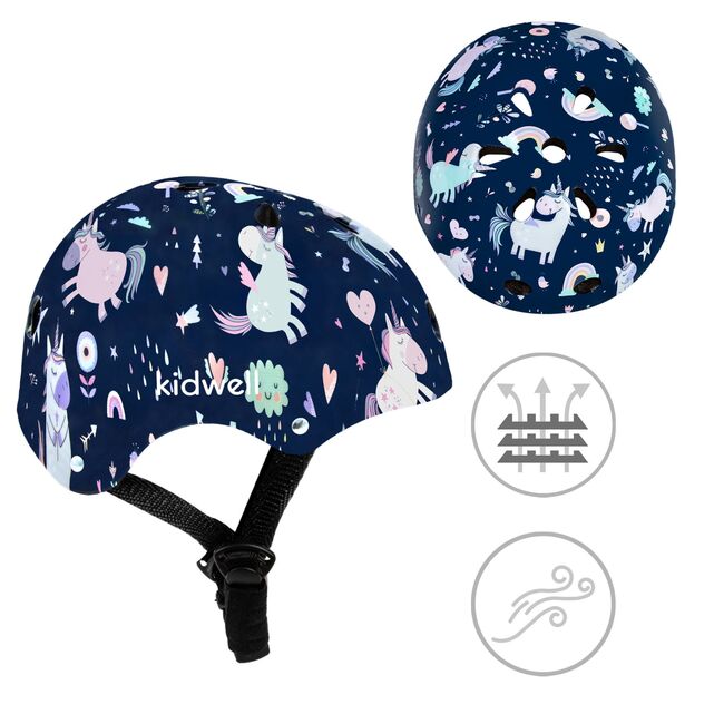 Casca De Protectie Pentru Copii, Sistem De Reglare, M, 52-56 Cm, 3 Ani+, Orix Plus Unicorn, Kidwell Pjbkaskori04a3