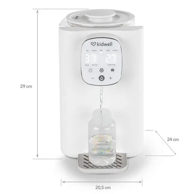 Dozator de apa pentru prepararea Laptelui Praf Kidwell Piim White, Dozare Automata Si Mentinere Temperatura 72h Pjbpowopii01a0