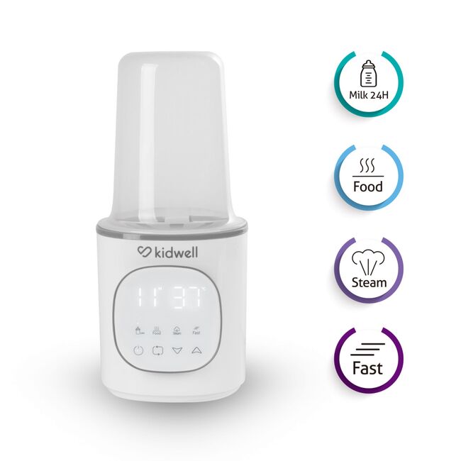 Incalzitor Biberoane Kidwell Gala White 4 In 1, Cu Sterilizare Si Mentinere Temperatura 24h Pjbpobugal01a0