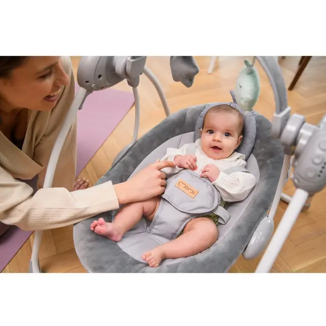 Leagan Electric pentru Bebeluşi MoMi Liss - Beige KRTBULE00047