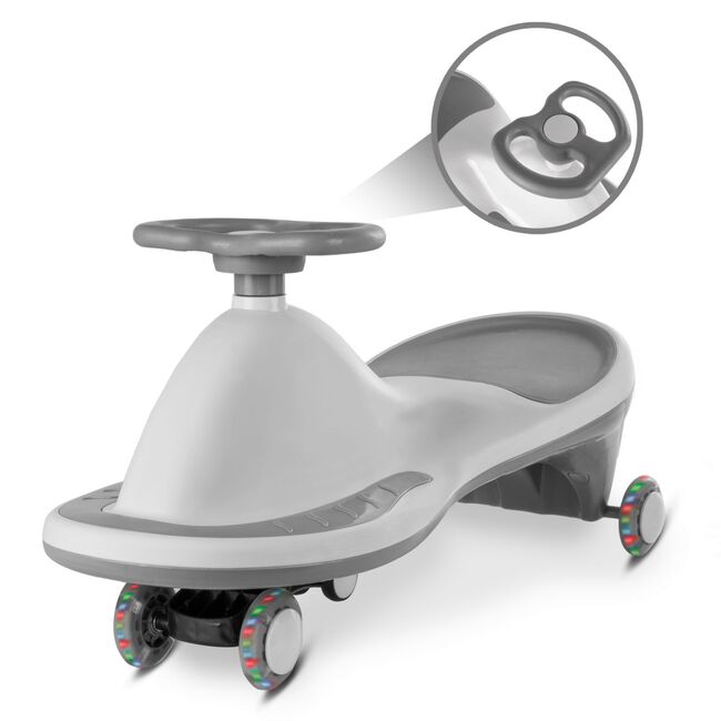 Masinuta Gravitationala Kidwell Rollo Grey Cu Roti Led, 3+ Ani, Pana La 100 Kg Pjbjedzrol03a0