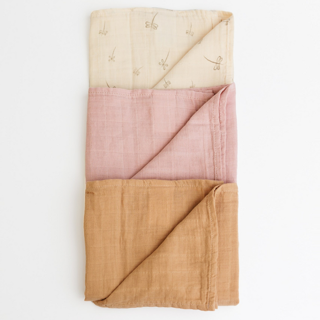 Onino - muselina multifunctionala din bumbac 100% organic, hug.me, pure bloom, x3 bucati, 60 x 60 cm, certificata gots bbbcdsw007