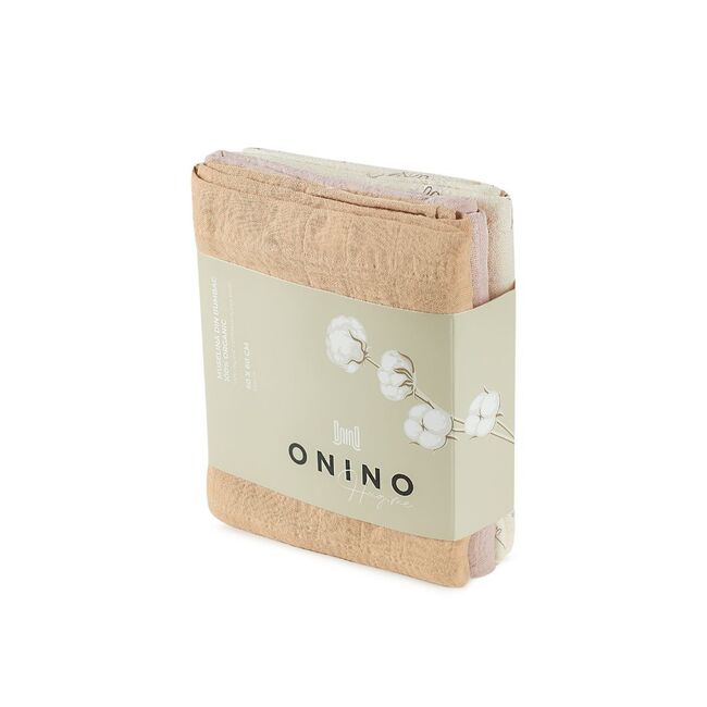Onino - muselina multifunctionala din bumbac 100% organic, hug.me, pure bloom, x3 bucati, 60 x 60 cm, certificata gots bbbcdsw007