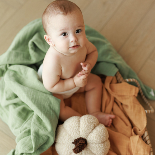 Onino - muselina multifunctionala din bumbac 100% organic, hug.me, pure nature, x3 bucati, 60 x 60 cm, certificata gots bbbcdsw008