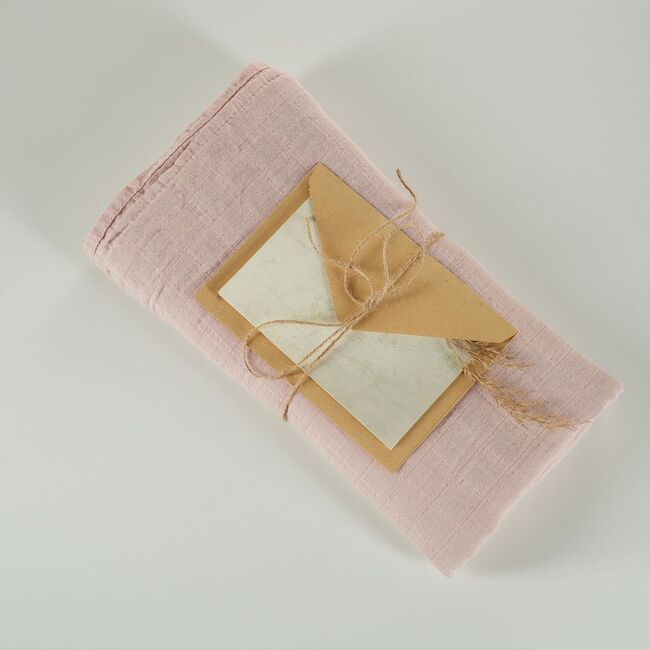 Onino - muselina multifunctionala din bumbac 100% organic, hug.me, warm peach, x1 bucata, 120 x 120 cm, certificata gots bbbcdsw006