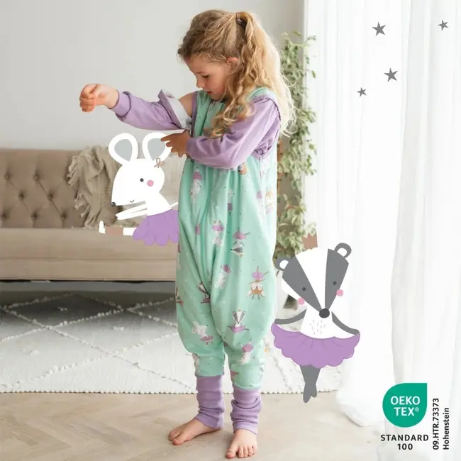Sac de dormit cu picioruse si maneca lunga detasabila Ballerina 100 cm + manseta 1.0 Tog BBXCJ273-10FSN