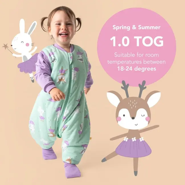 Sac de dormit cu picioruse si maneca lunga detasabila Ballerina 100 cm + manseta 1.0 Tog BBXCJ273-10FSN