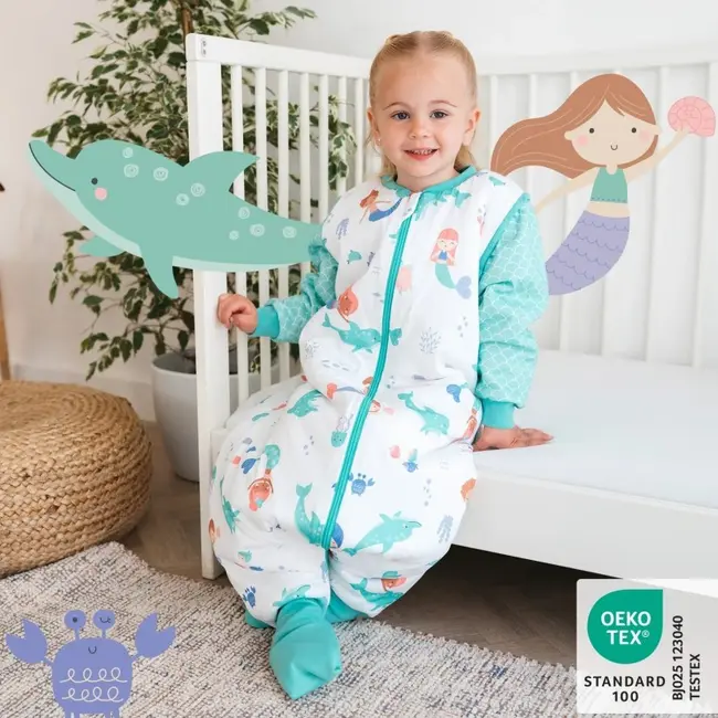 Sac de dormit cu picioruse si maneca lunga detasabila Mermaid 130 cm + manseta 1.0 Tog BBXCJ186-10FSN