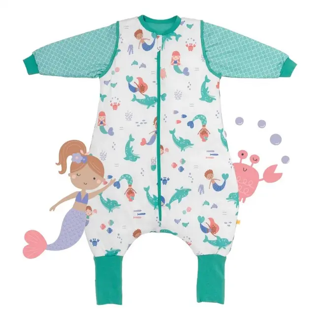Sac de dormit cu picioruse si maneca lunga detasabila Mermaid 90 cm + manseta 2.5 Tog BBXCJ182-25FSN