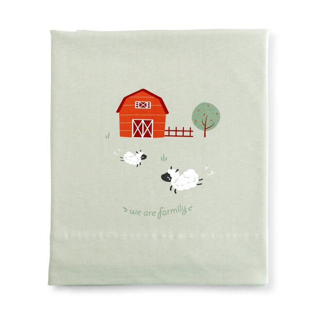 Set Lenjerie Patut 3 Piese Jersey Funny Farm 60x120 Cm,   100% Bumbac Pjb107ff51-038