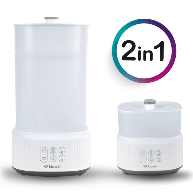 Sterilizator Cu Abur Pentru Biberoane Si Accesorii Cu Uscator Integrat Kidwell Puro 2 In 1 Pjbsterpur01a0
