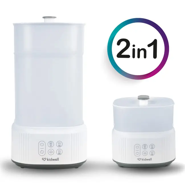 Sterilizator Cu Abur Pentru Biberoane Si Accesorii Cu Uscator Integrat Kidwell Puro 2 In 1 Pjbsterpur01a0