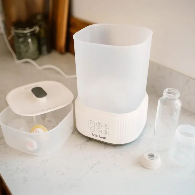 Sterilizator Cu Abur Pentru Biberoane Si Accesorii Cu Uscator Integrat Kidwell Puro 2 In 1 Pjbsterpur01a0