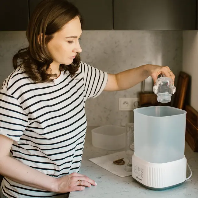 Sterilizator Cu Abur Pentru Biberoane Si Accesorii Cu Uscator Integrat Kidwell Puro 2 In 1 Pjbsterpur01a0