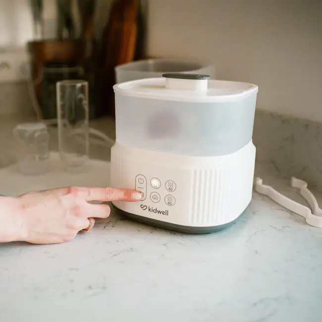Sterilizator Cu Abur Pentru Biberoane Si Accesorii Cu Uscator Integrat Kidwell Puro 2 In 1 Pjbsterpur01a0