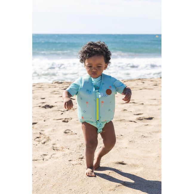 Vesta De Inot Pentru Copii, Protectie Uv Upf 50+, Be Happy By Saro, M 3-6 Ani Pjb62208