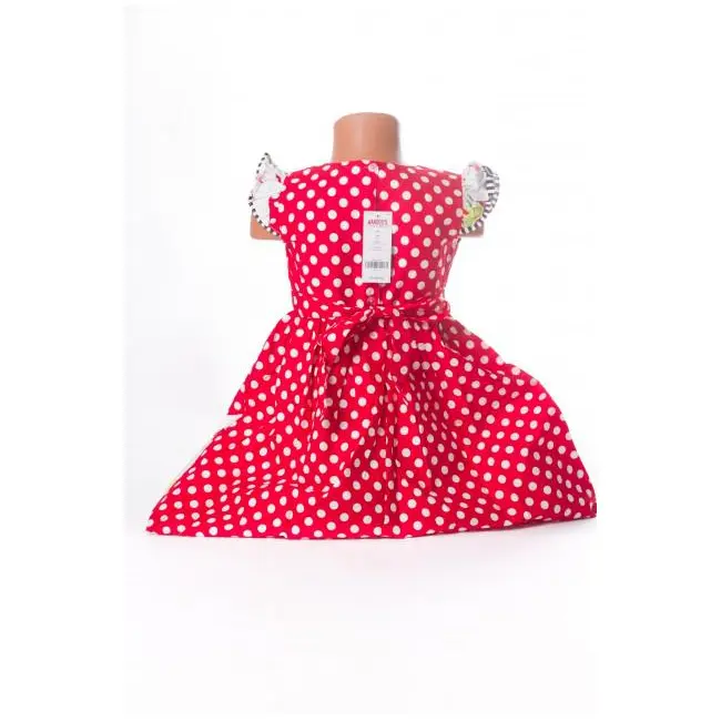Rochita rosie fetite cu buline albe - BBN1118