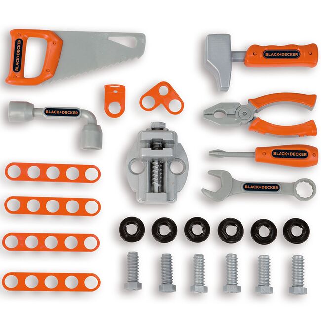 Atelier Smoby Black & Decker Bricolo Smart Workbench cu 33 accesorii HUBS7600360734