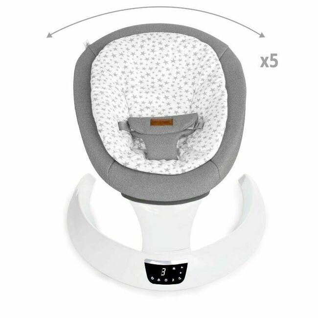 Balansoar electric, Jane, Moon, Cu 5 trepte de viteza, Timer, 12 melodii si 5 sunete ale naturii, Conform cu standardul european EN 12790:2023, Botanic BYN8420421093351